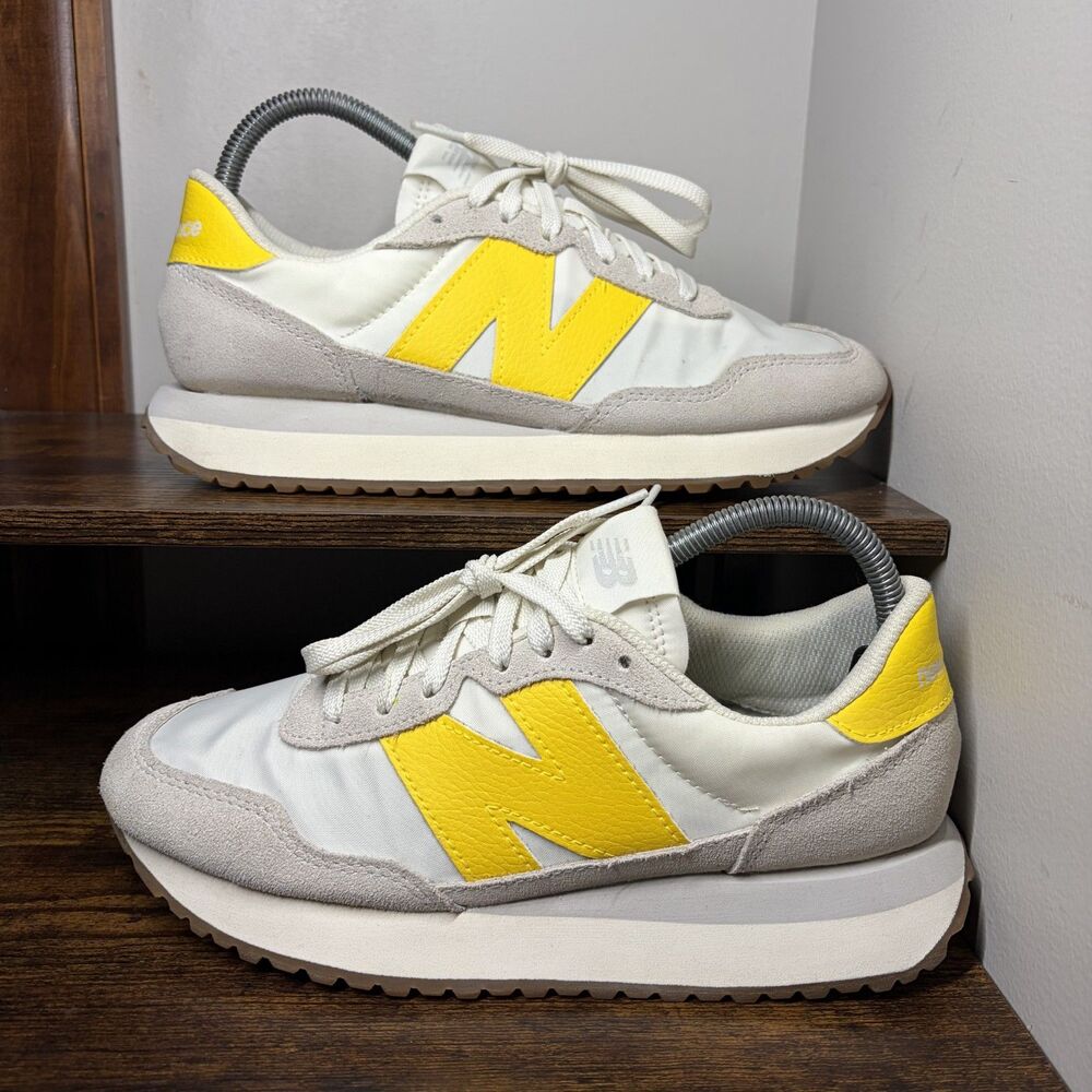 New Balance 237 WS237QE Cream Yellow Gum Casual Sneakers Womens 8.5